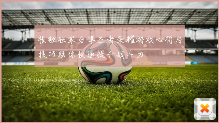 张敏独家分享王者荣耀游戏心得与技巧助你快速提升战斗力